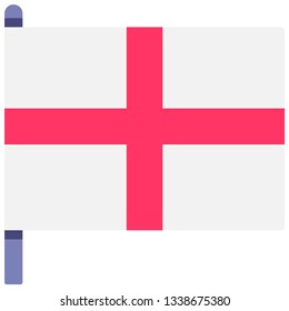 England flag vector illustration in flat color design
