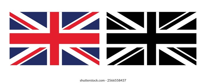 England Flag Vector. Flag of United Kingdom. The British flag. Flag icon.