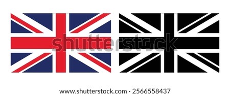 England Flag Vector. Flag of United Kingdom. The British flag. Flag icon.