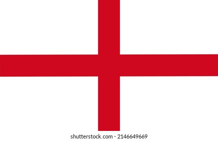 Vector de bandera de Inglaterra. Blanco y rojo filipino