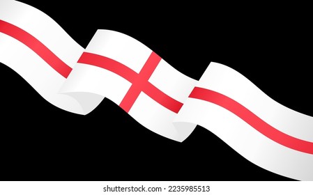 England  flag wave  isolated  on png or transparent background,Symbol England ,template for banner,card,advertising ,promote,and business matching country poster, vector illustration