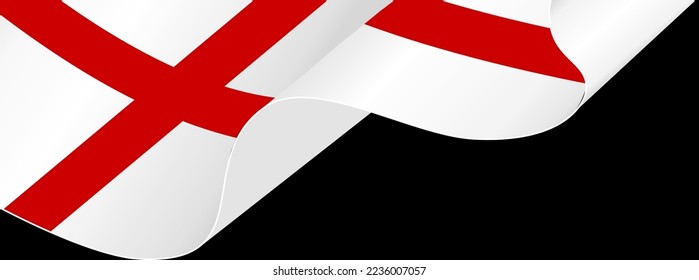 England  flag wave  isolated  on png or transparent background,Symbol England ,template for banner,card,advertising ,promote,and business matching country poster, vector illustration