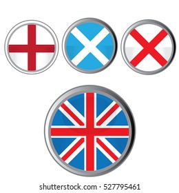 England flags icons - vector illustrator