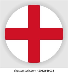 England Flat Rounded Country Flag Icon