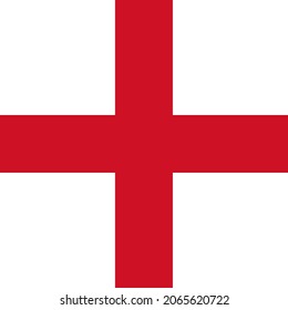 England Flat Square Country Flag Icon