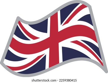 England fluttering national flag illustration vector material