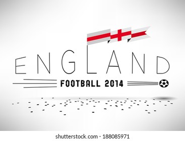 England Football Design with Flag