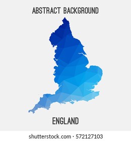 England in geometric polygonal style.Abstract tessellation,modern design background. Vector illustration 