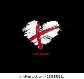 England grunge flag heart for your design