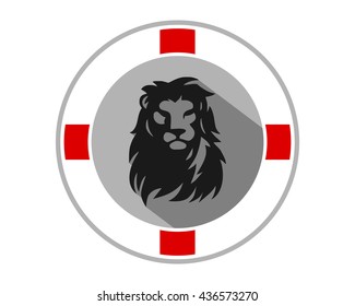 england lion leo head face image vector icon logo