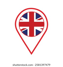 England location icon Vector, UK flag icon. United Kingdom location Icon.