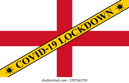 england lockdown preventing coronavirus spread or outbreak. covid-19 england precaution to lock down virus infection