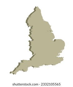 England Karte 3D Farbkarte
