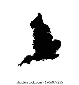 England Map Flat Design Icon Vector