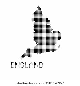 England map with grunge texture in dot style. Abstract vector illustration of a country map with halftone effect for infographic. 