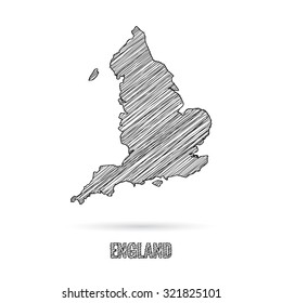England map hand draw