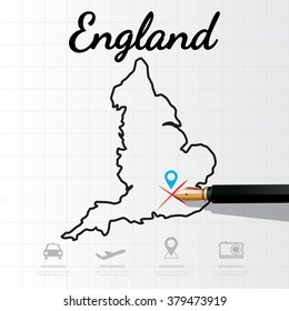 England map Infographic