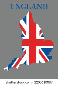 England Map logo - Vector Illustration