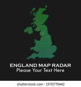 England map radar logo template illustration