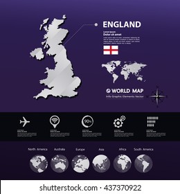 England Map vector