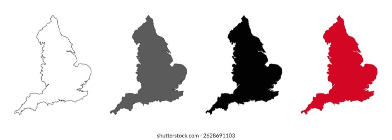 England map vector icon. English country on a white background. Vector symbol.
