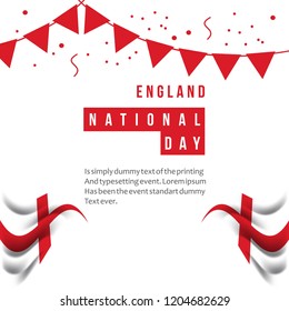 England National Day Vector Template Design Illustration