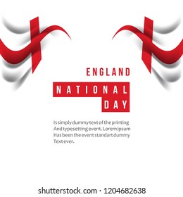 England National Day Vector Template Design Illustration