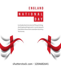 England National Day Vector Template Design Illustration