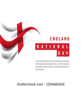 England National Day Vector Template Design Illustration