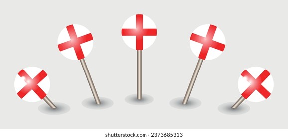 England national flag map marker pin icon illustration