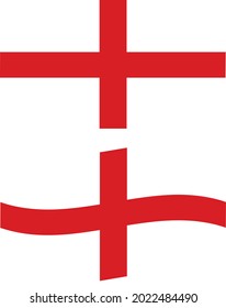 England national Flag on white background. Original and simple Republic of The England flag. waving England Flag. flat style. 