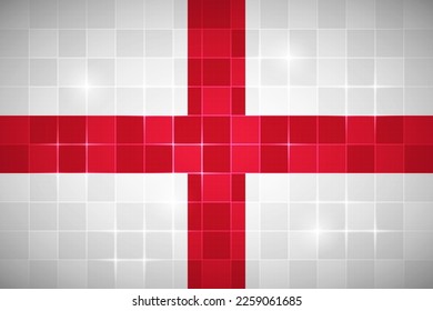 Inglaterra Rectángulo de bandera nacional 3:2 Relación de tablero de ajedrez Digital Neon Grid Square Fondo de diseño de ladrillo