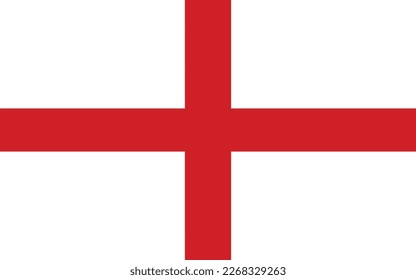 England national flag vector design. British Independence Day vector design.