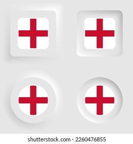 Gráfico neumórfico de Inglaterra y conjunto de etiquetas. Elemento de impacto para el uso que desea hacer de él.