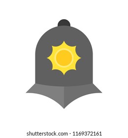 England police helmet icon in flat design