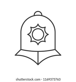 England police helmet, police related outline icon editable stroke