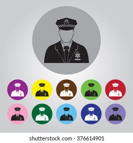 England Policeman Vector icon