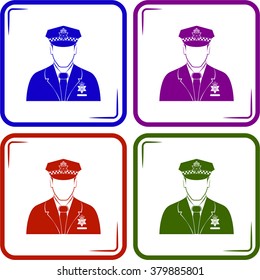 England Policeman Vector icon