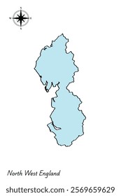 England Region Vector maps - North West England