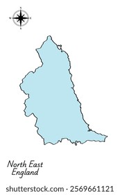 England Region Vector maps - North East England