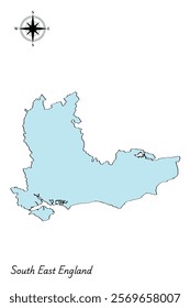 England Region Vector maps- South East England