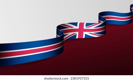 England ribbon flag background. Element of impact for the use you want to make of it.