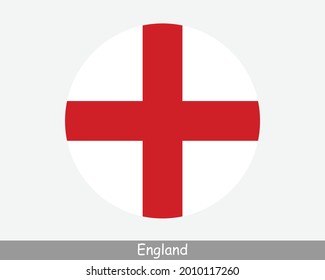 England Round Circle Flag. English Circular Button Banner Icon. United Kingdom Great Britain EPS Vector svg