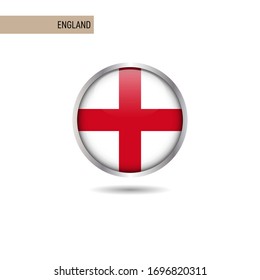 England round flag vector design template