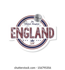 england round stamp label