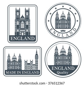 England. Rubber and stamp