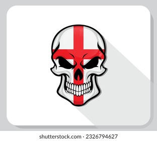 England Skull Flag Pride Icon
