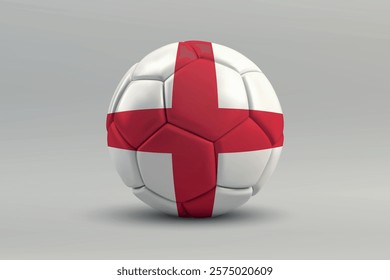 England soccer ball featuring the national flag design on a gray background