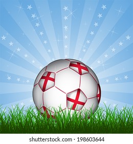 England soccer ball, vector