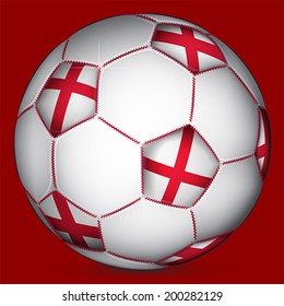England soccer ball, vector